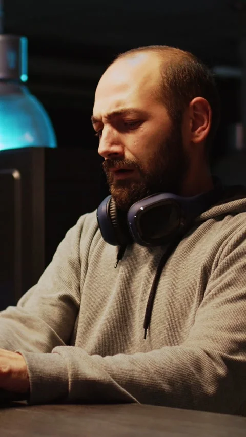 Vertical video: Database programer writing code and dealing with back pain Stock Footage 220335769