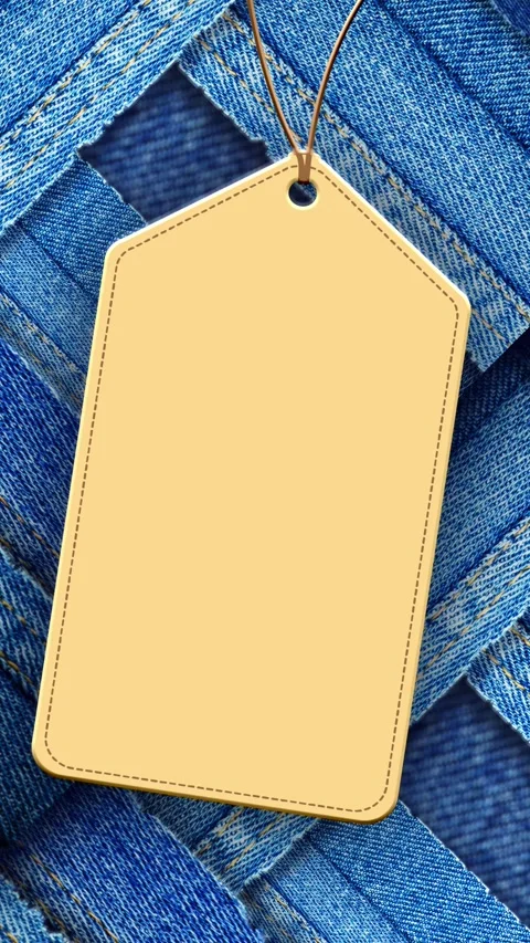 Vertical video Denim Fabric Texture and Woven Textile Background Stock Footage 342578465