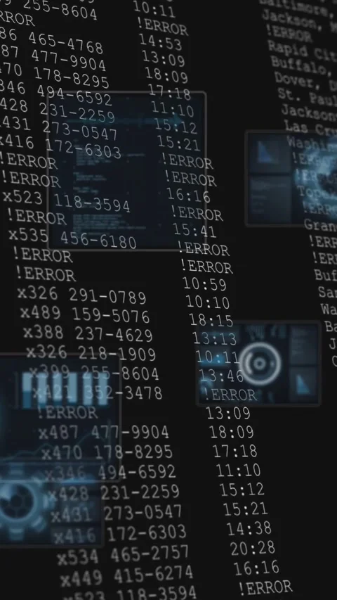 Vertical video: Diagnostic scan starting, code column scrolling, blue bar Stock Footage 331739163