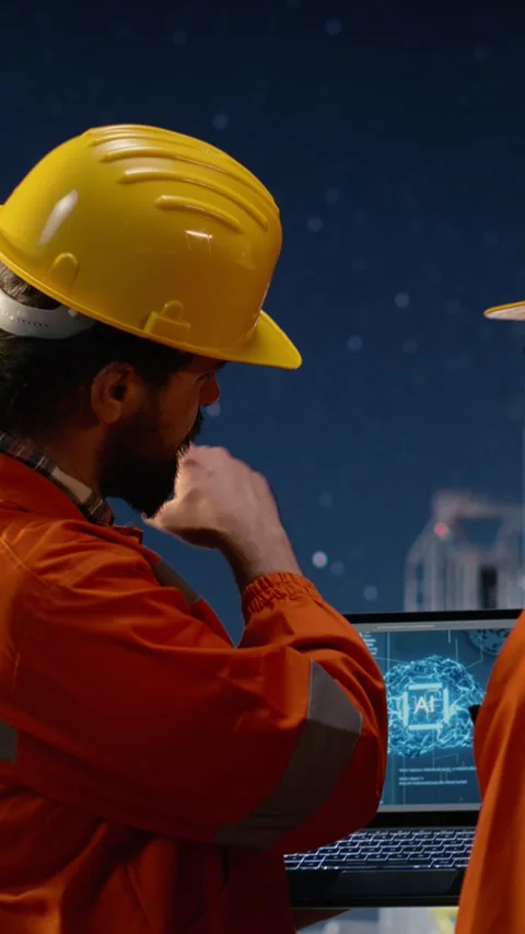 Vertical video Drilling rig team using AI to manage disruptions caused by Stock Footage 339889864