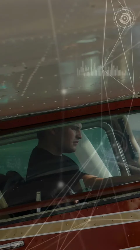 Vertical video: Driver adjusting wheel, starting HUD overlay, monitoring graphs Stock Footage 329840828