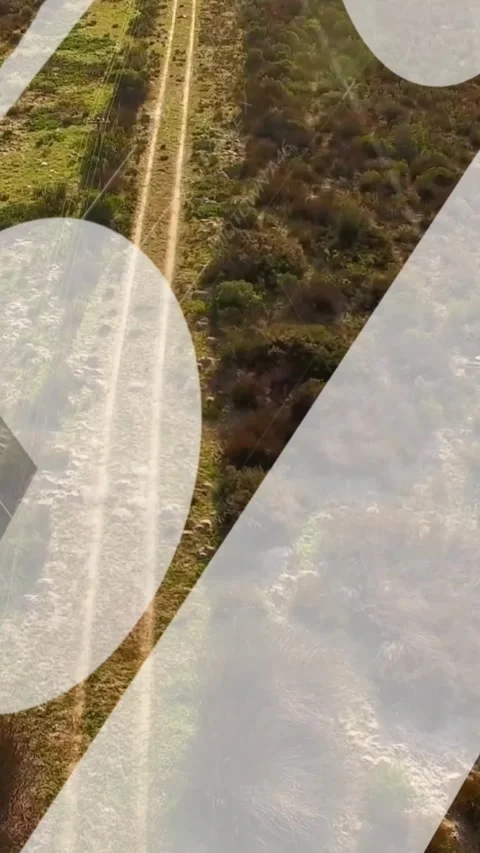 Vertical video: Drone advancing along dirt track, unveiling testing data visuals Stock Footage 330580512