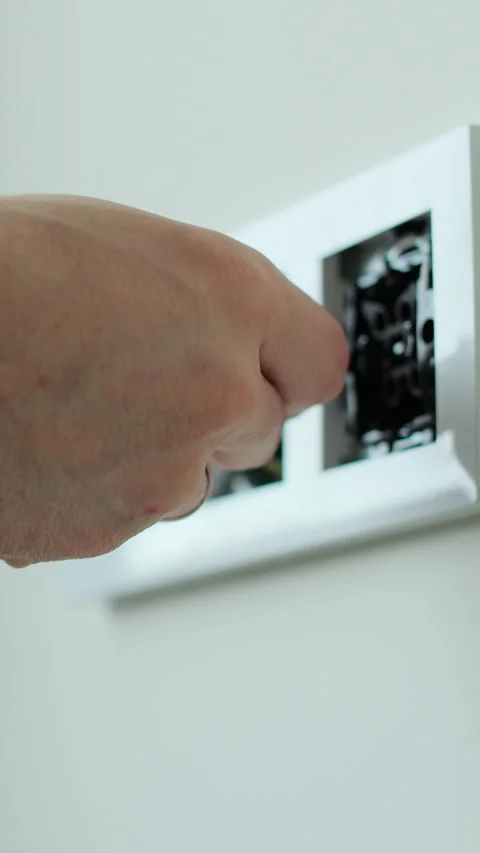 Vertical video Electrician installing a wall socket. Stock Footage 339060945