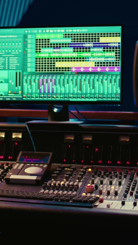 Vertical Video Empty control room Stock Video Pond5