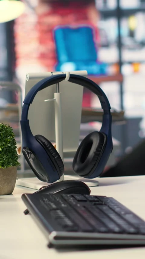 Vertical Video Empty programmer digital workspace shows real time code and AI 動画素材 308491322