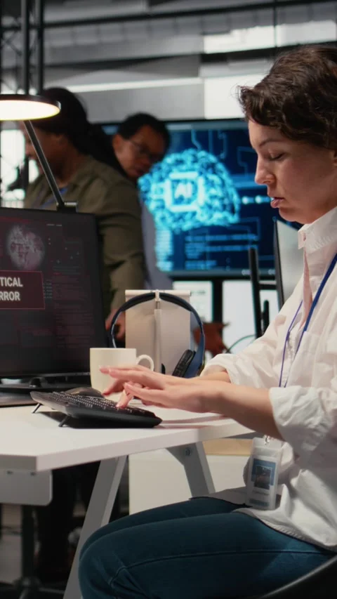 Vertical video Engineer disappointed after noticing critical error in machine Stock Footage 323331193