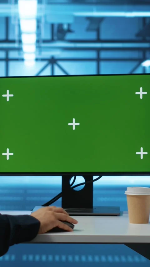 Vertical video Engineer in server hub using mockup PC to repair equipment Stockbeeldmateriaal 276139270