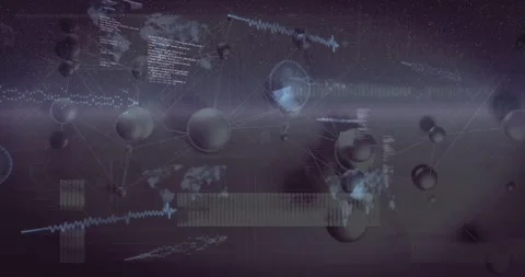 Vertical video: Entering from right, drifting spheres coalescing on midplane, Stock Footage 331169449