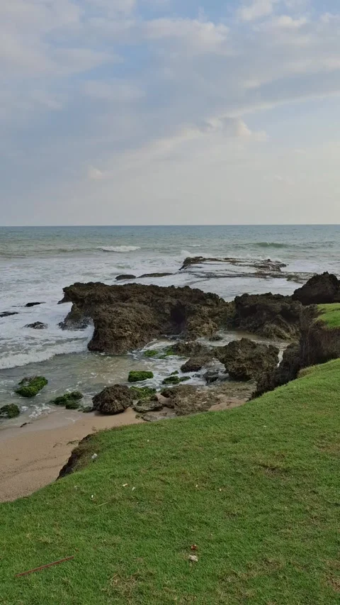 A vertical video of exotic beach Stock Footage 279386207