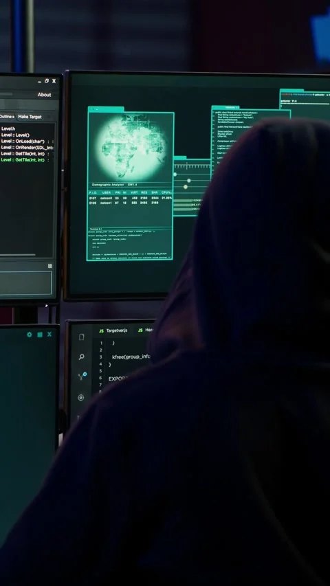 Vertical video Experienced hacker writing lines of code on computer from 库存影片 275620068