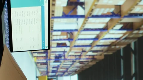 Vertical Video Export supervisor drafting billing for product logistics Stock Footage 257267454