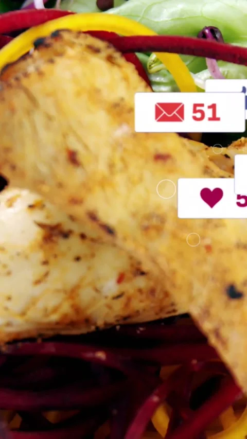 Vertical video: Extreme blur starting UI icons, pointer moving, showing likes 스톡 동영상 331715266