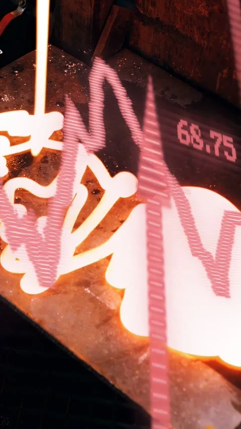 Vertical video: Extrusion starting, molten flow pouring from nozzle, drawing Stock Footage 334025793