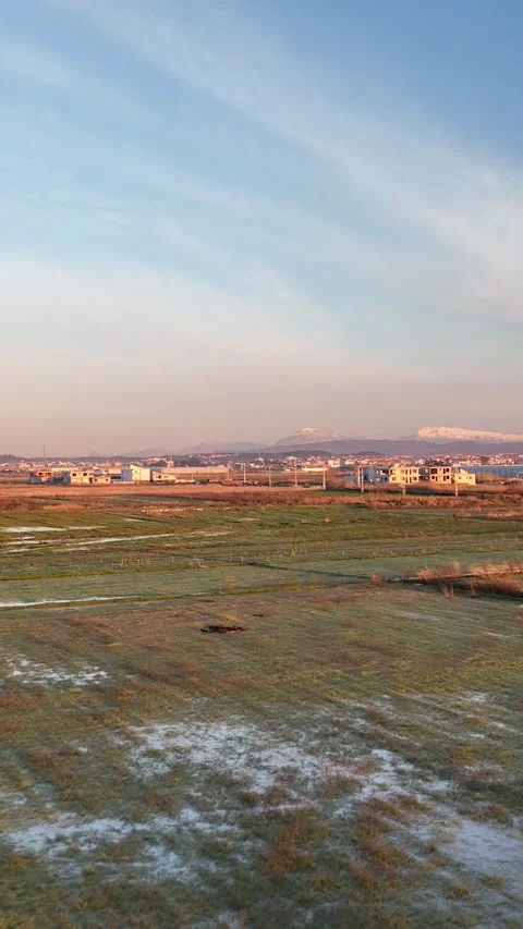 Vertical Video Farm fields Background Aerial View Stock Footage 222352574