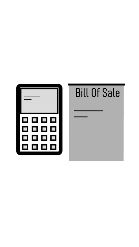 Vertical video featuring calculator and sales receipt for finance tracking... Video stock 315203299