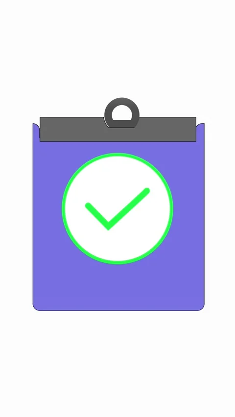 Vertical video featuring digital checklist completed on clipboard with gree.. Stock Footage 321627628