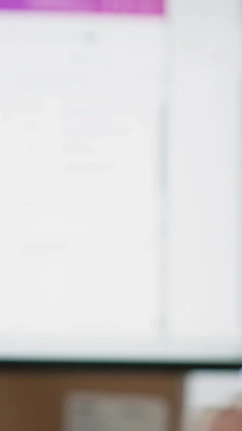 Vertical Video Female logistics worker sticking shipping labels on cardboard Stock Footage 312650865