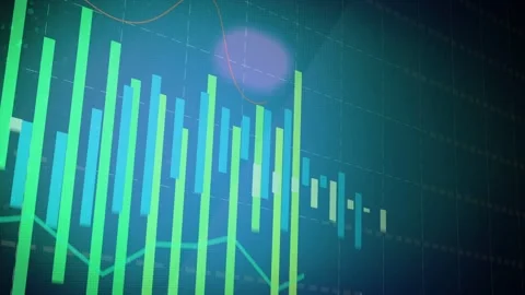 Vertical video: Finance bar chart entering left, visualizing trends, columns Stock Footage 332804398