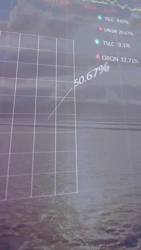 Vertical video: Finance chart during pan refining grid plotting line showing key Stock Footage 330430284