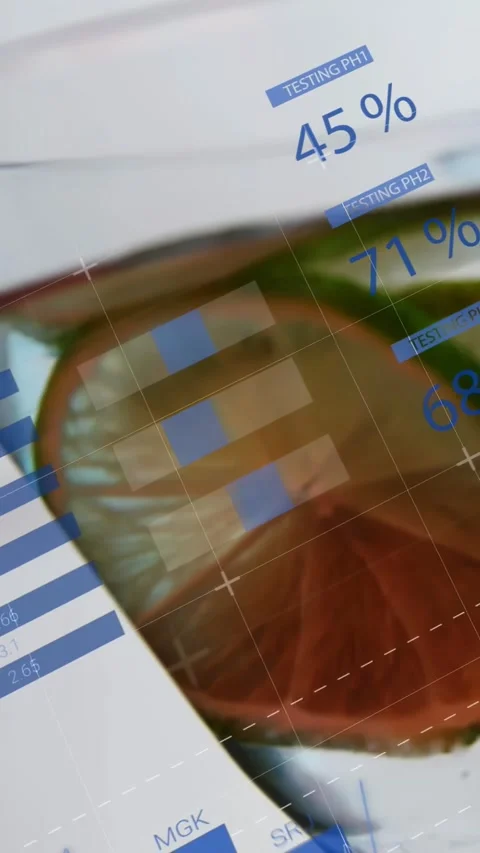 Vertical video: Finger tapping rim, HUD updating table, forming pie and world Stock Footage 334604331