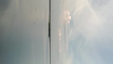 Vertical video. Flight over Lake Svityaz. Aerial view of Ukraine. Video stock 215104481