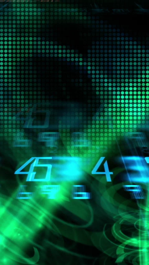 Vertical video - Flying through Futuristic technological interface - HUD an.. Stock Footage 224030814