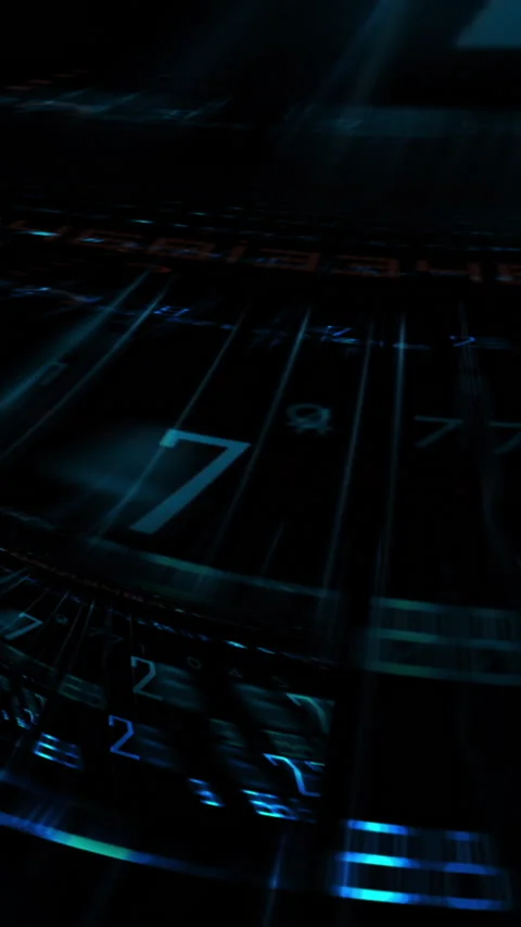 Vertical video - Flying through Futuristic technological interface - HUD an.. Stock Footage 224037730
