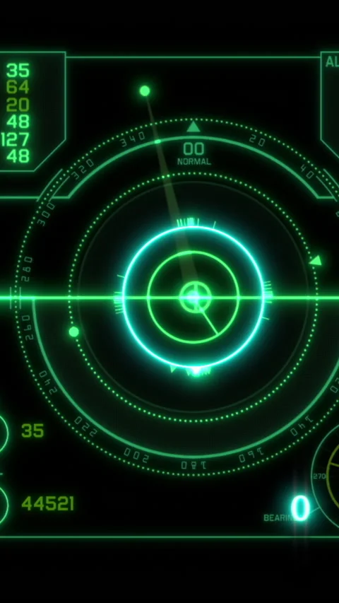 Vertical video - Flying through Futuristic technological interface - HUD an.. Stock Footage 224264489