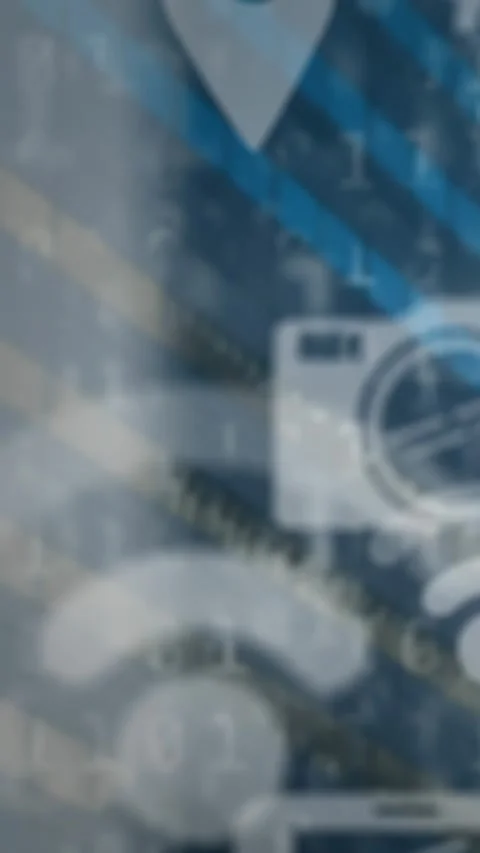 Vertical video: Frame opening on striped blue bg WiFi overlay pulsing camera pin Stock Footage 329913486