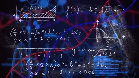 Vertical video: Frames driving data art revealing red helix, blue waveform, Stock Footage 332380749