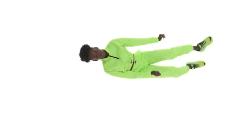 Vertical video. Full length shot of young African American woman energetically Stock Footage 141934162