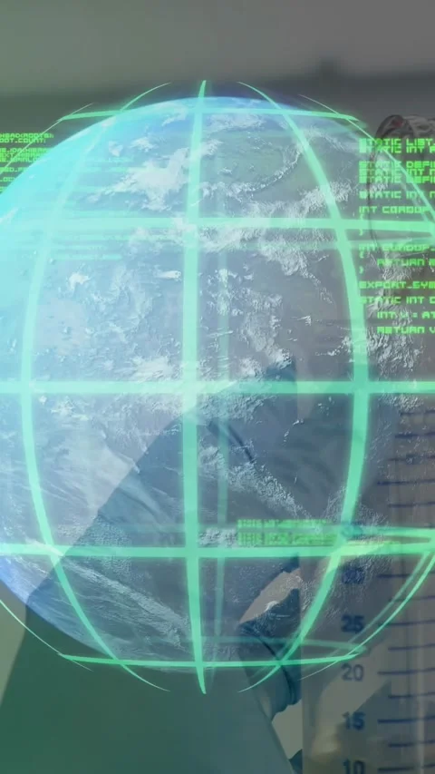 Vertical video: Gloved lab tech lifting cylinder showing scale for measuring Stock Footage 330543014