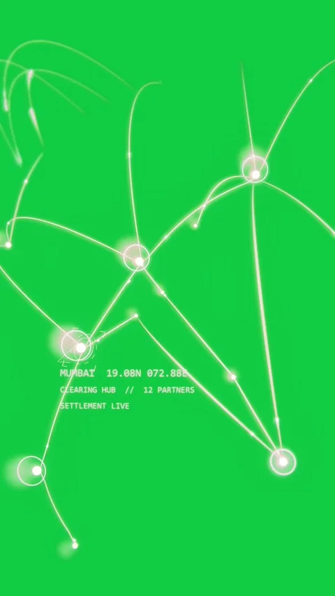 Vertical video: Glow emerging, sparking nodes branching, arching for data on Stock Footage 348246165