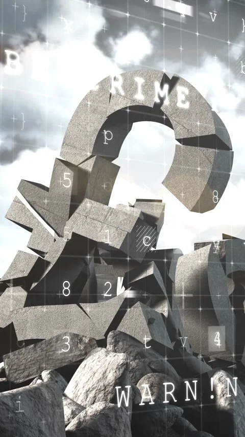 Vertical video: Grid flicker causing letters forming WARNING over split pound Stock Footage 348566423