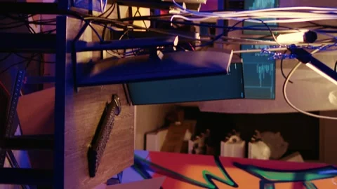 Vertical video Hackers exploit network vulnerabilities 库存影片 255331329