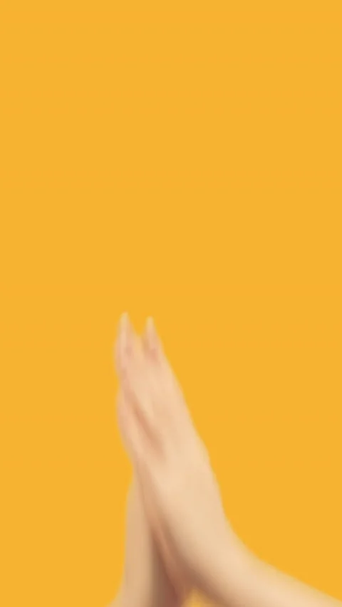 Vertical video hand clap removing copy space set 3 库存影片 231052607