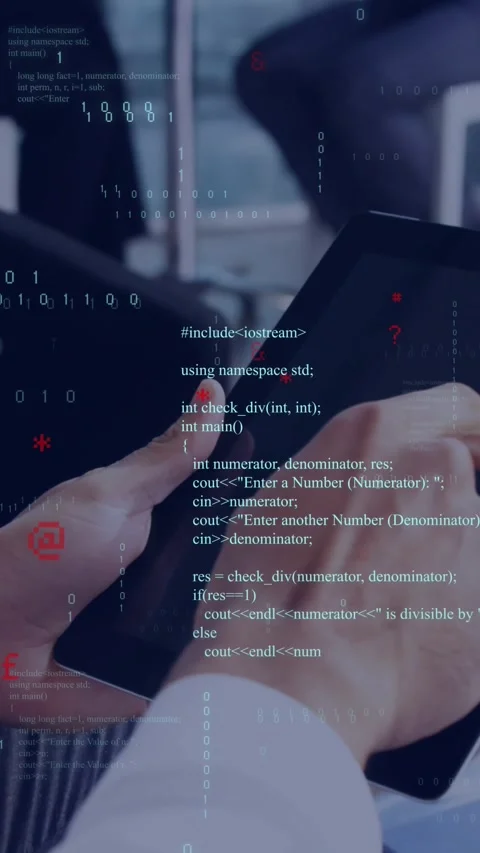 Vertical video: Hands picking up black tablet, tapping swiping rotating while Stock Footage 329552348