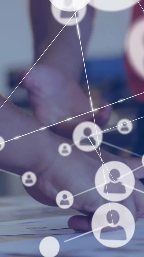 Vertical video: Hands tapping phone finger sliding screen net map rising over Vídeo Stock 331178066