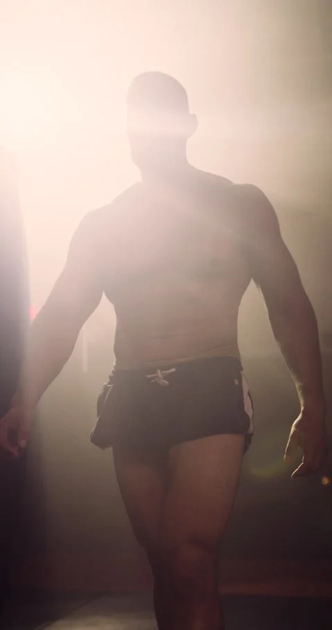 A Vertical Video Of A Hispanic Bodybuilder Exercising Battle Ropes In An MMA Gym Stock Footage 158455765