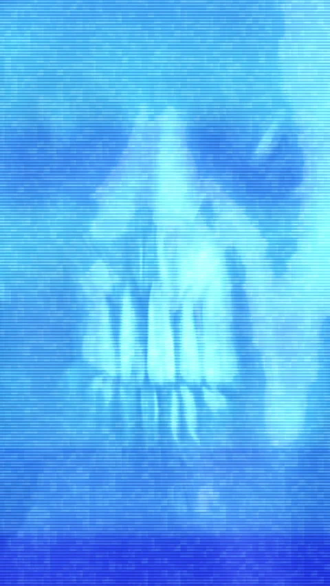 Vertical video -Horror Zombie With Effects, Mixed Media Of Two Cg Animation Stock Footage 222771063