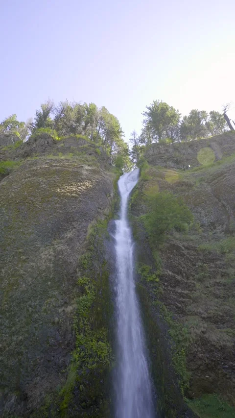 Vertical Video Of Horsetail Falls Stock Footage 265704381
