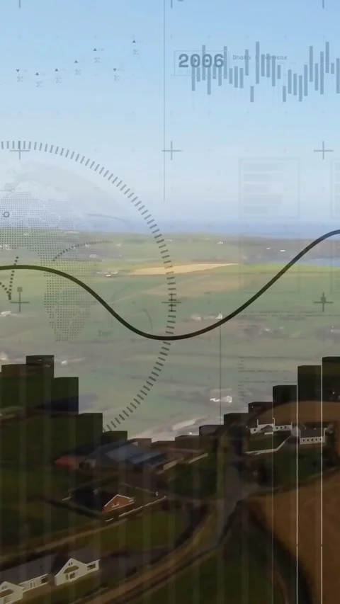 Vertical video: HUD activation sending onboard camera descending over coast 库存影片 334387346