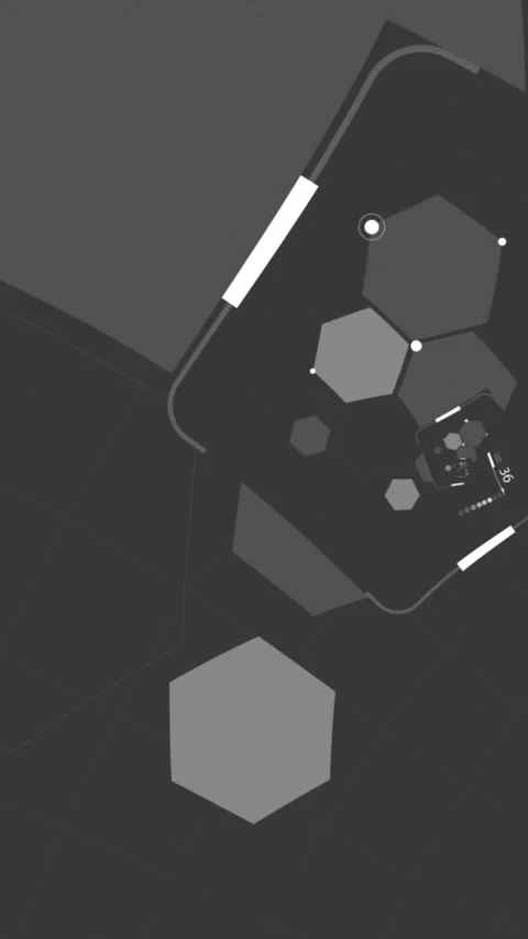 Vertical video - HUD looping zoom in.Flying through Futuristic technologica.. Stock Footage 223161689