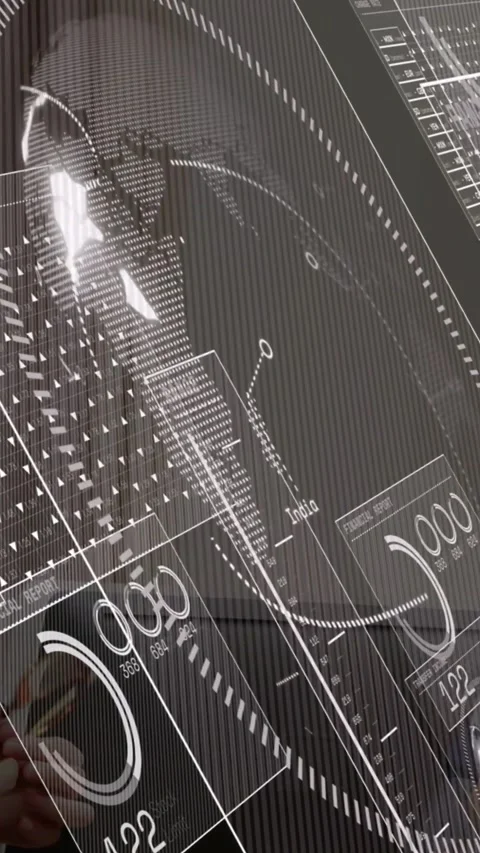 Vertical video: HUD tilting, camera moving, gauges updating to show finance EUR Stock Footage 331271111