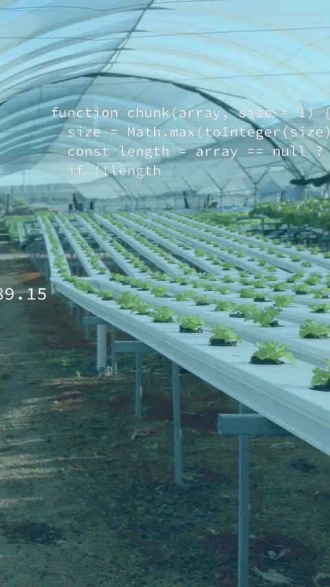 Vertical video: Hydro rows showing data after pan, hex icons stacking, numbers Stock Footage 335263967