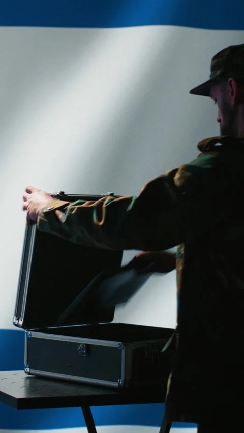 Vertical video IDF agent maintains air space superiority with radar during Stock Footage 278335201