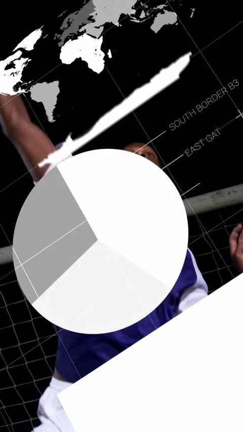 Vertical video: Incoming ball sending players vying for header while sport Stock Footage 331047207