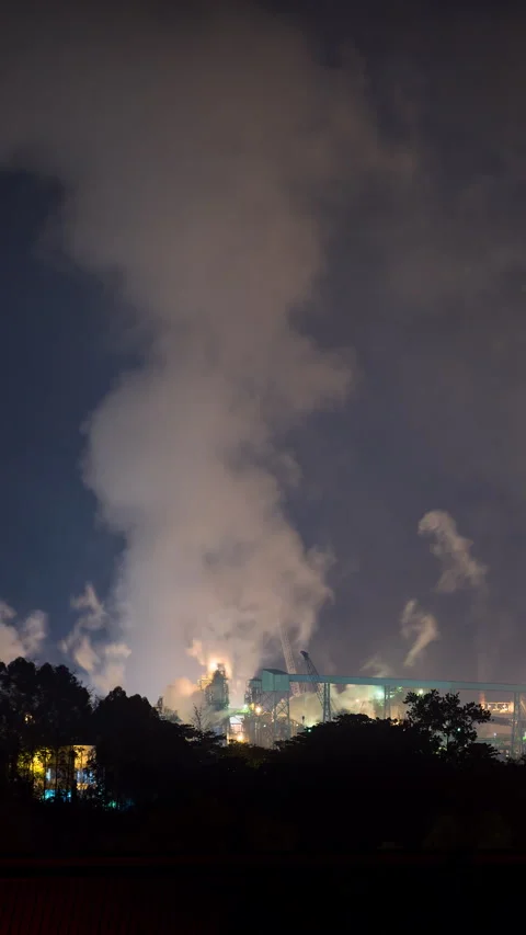 Vertical video - Industrial Timelapse Stock Footage 280133897