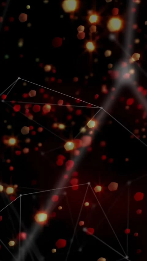 Vertical video: Initial flare sparking mesh growing and linking over drifting 動画素材 330286169