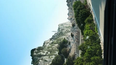 Vertical video from inside the car during roadtrip. Stock Footage 158326834